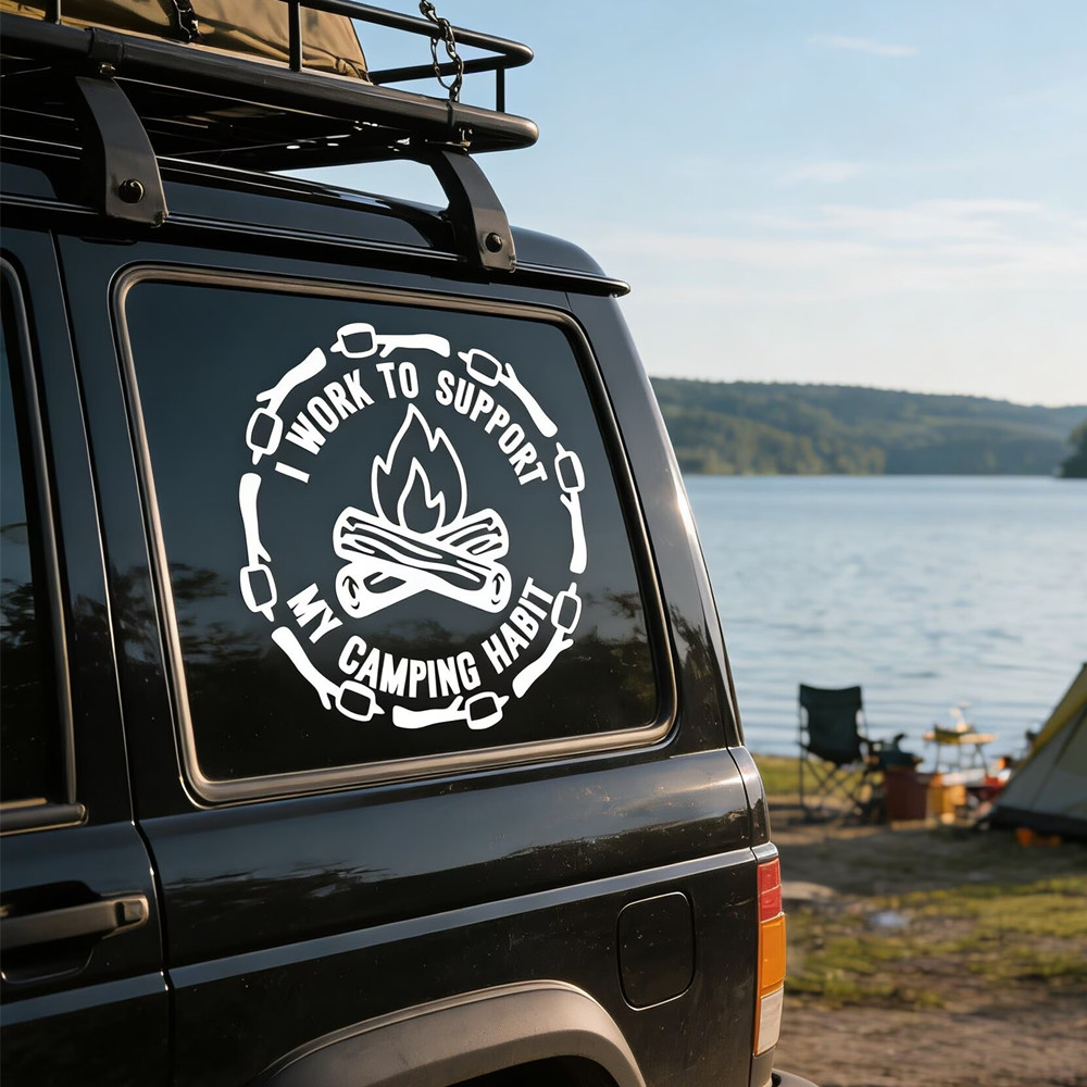 Autocollant de voiture avec ci - Outdoor Camping Quotes avis et prix