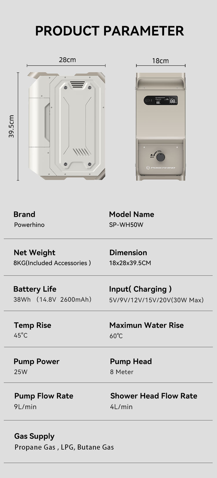 Chauffe-eau instantané portabl - Outdoor Camping Shower avis et prix