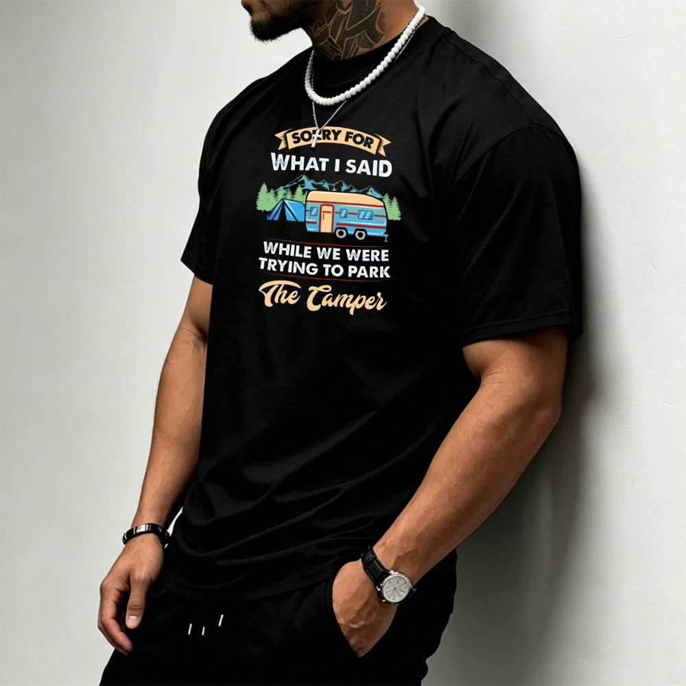 T-shirt pour homme avec impres - Outdoor Camping Quotes avis et prix