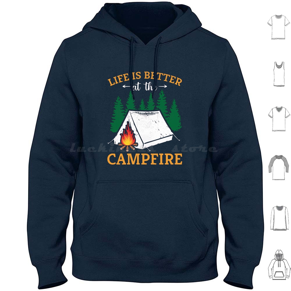 Sweat à capuche en coton à man - Outdoor Camping Quotes avis et prix