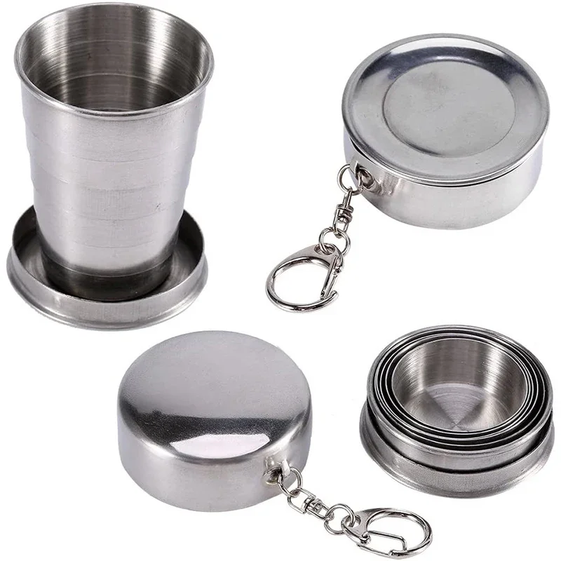 Tasse pliante portable en acie - Outdoor Camping Utensils avis et prix