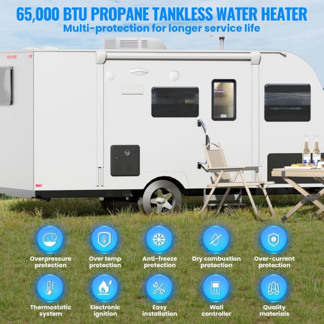 Chauffe-eau instantané au gaz  - Outdoor Camping Shower avis et prix