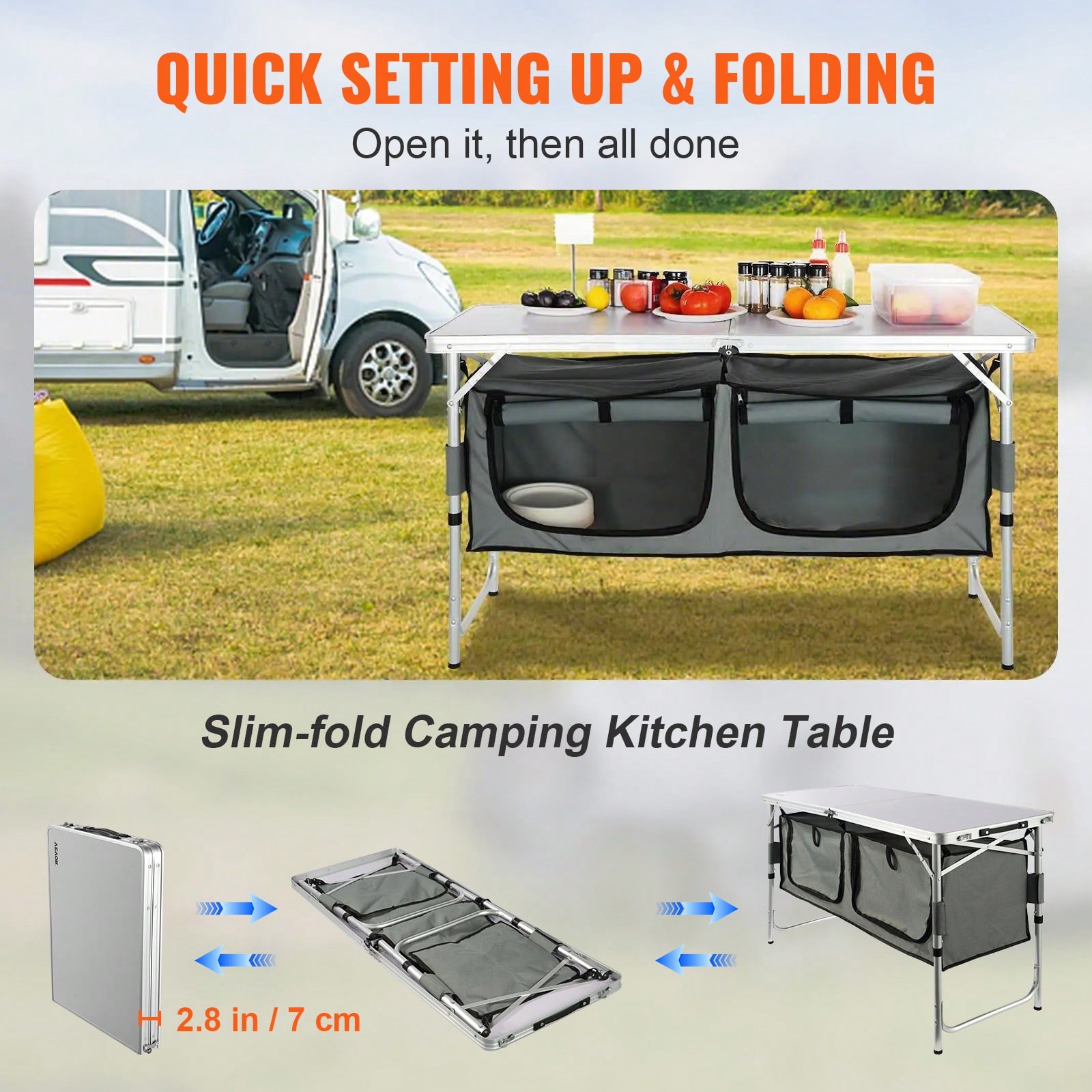 Table de cuisine pliante à mon - Outdoor Camping Kitchen Set avis et prix