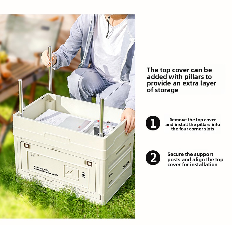 Boîte de rangement pliable pou - Outdoor Camping Folding Storage Box avis et prix