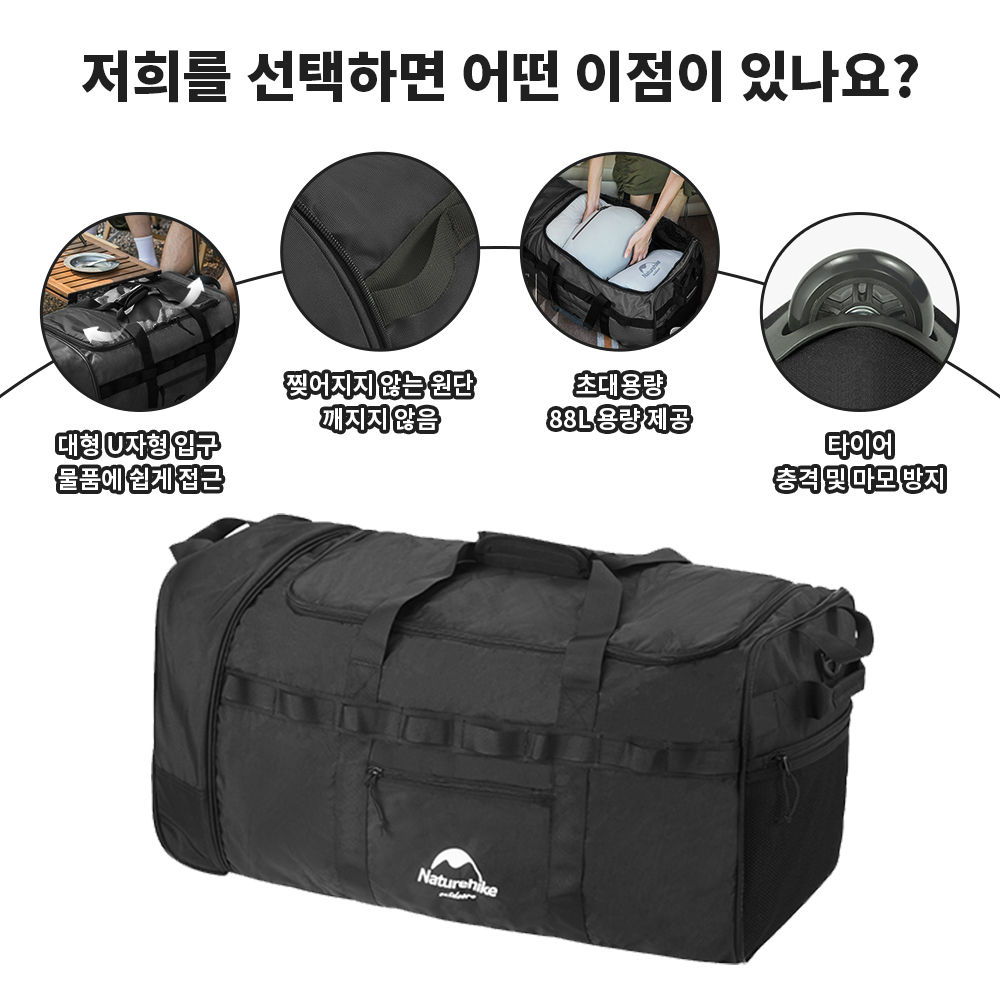 Naturehike 88L sac de Camping  - Outdoor Camping Folding Storage Box avis et prix