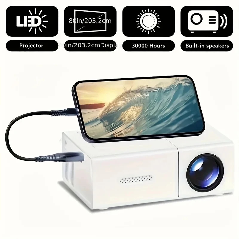 Mini projecteur LED 1080P avec - Outdoor Camping Videos avis et prix