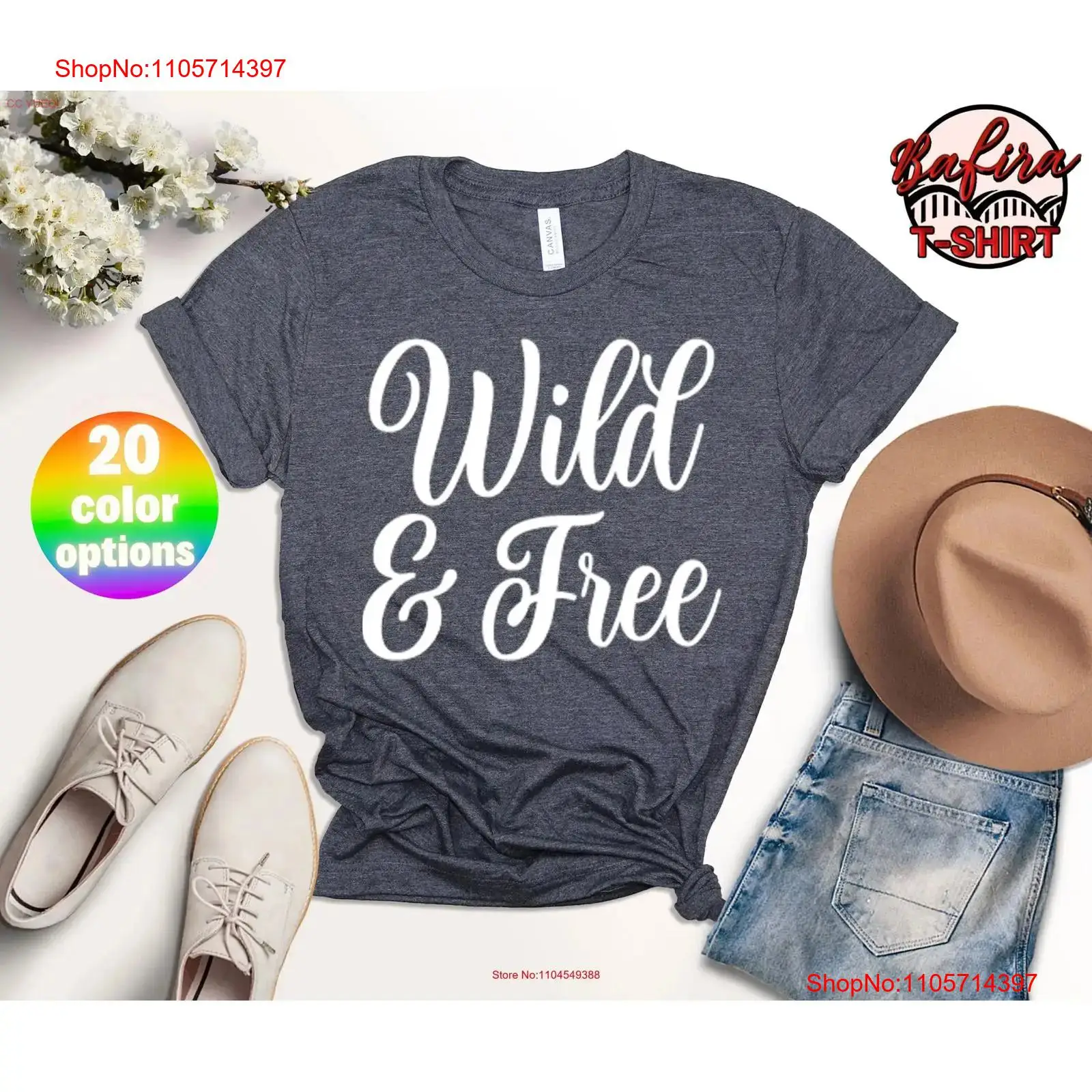 T-shirt Wild And Free, tous le - Outdoor Camping Quotes avis et prix